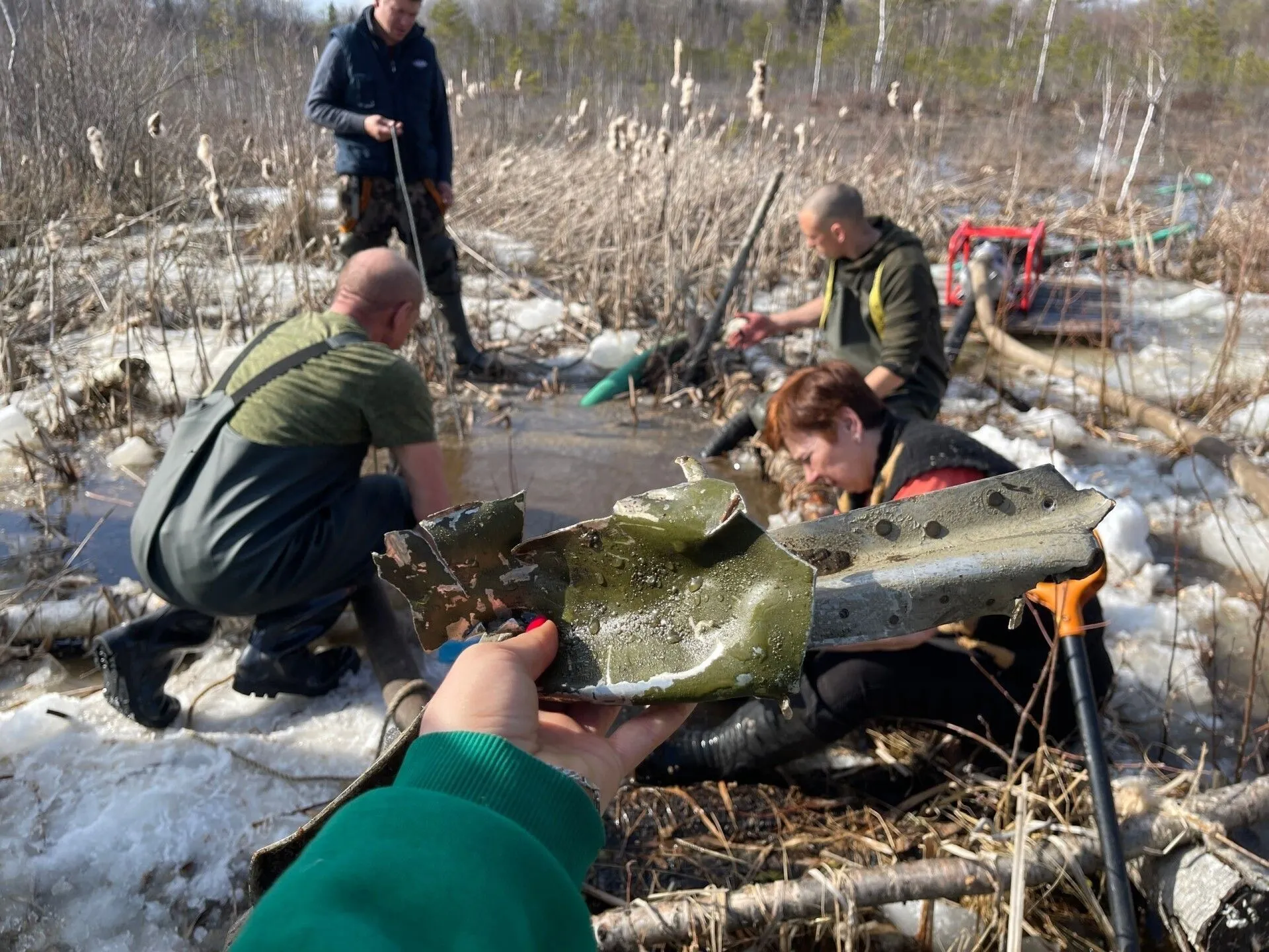 Поисковики в Псковской области обнаружили останки члена экипажа советского бомбардировщика, разбившегося в 1943 году