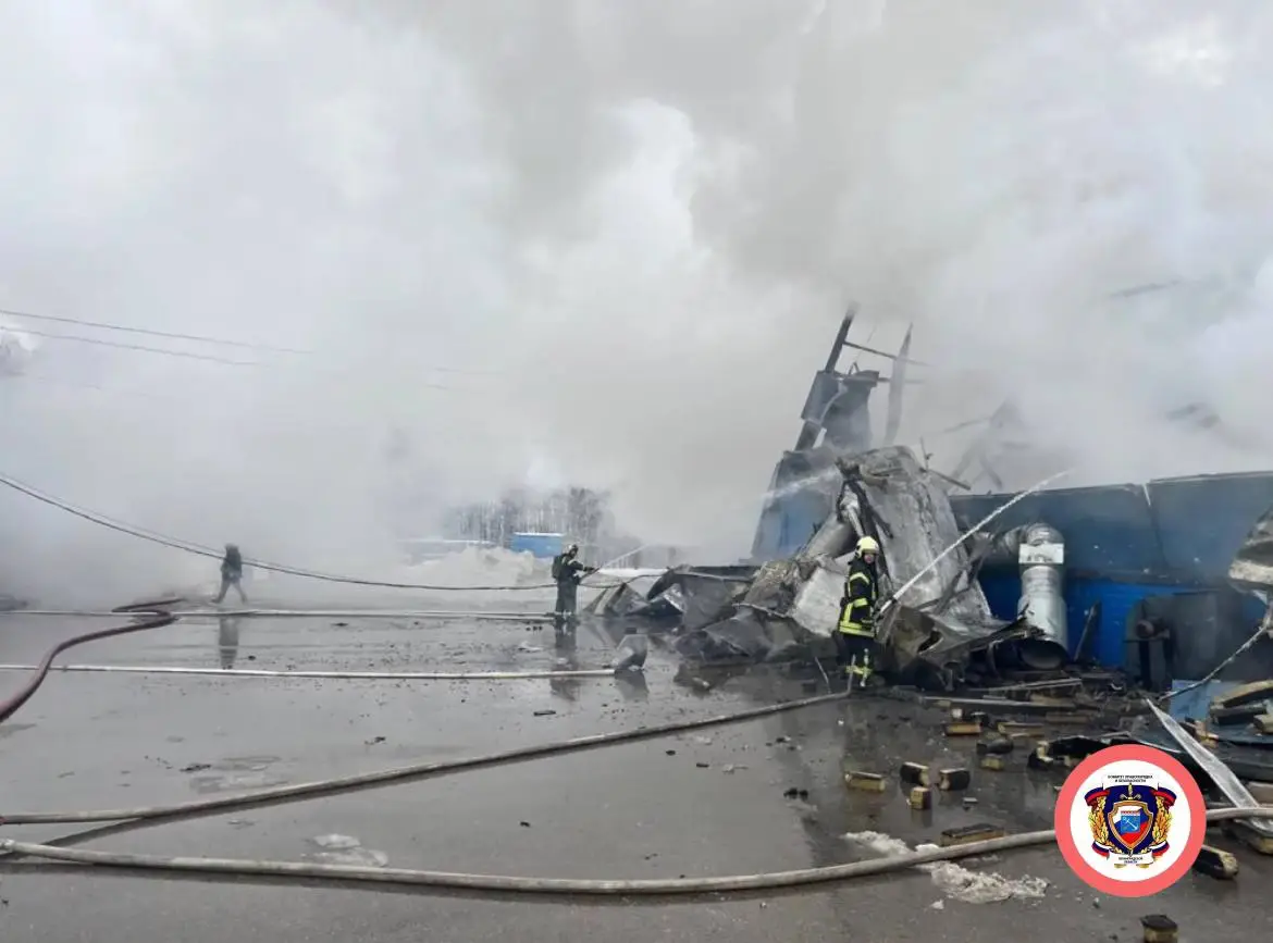 Пожар на лакокрасочном производстве тушат под Петербургом