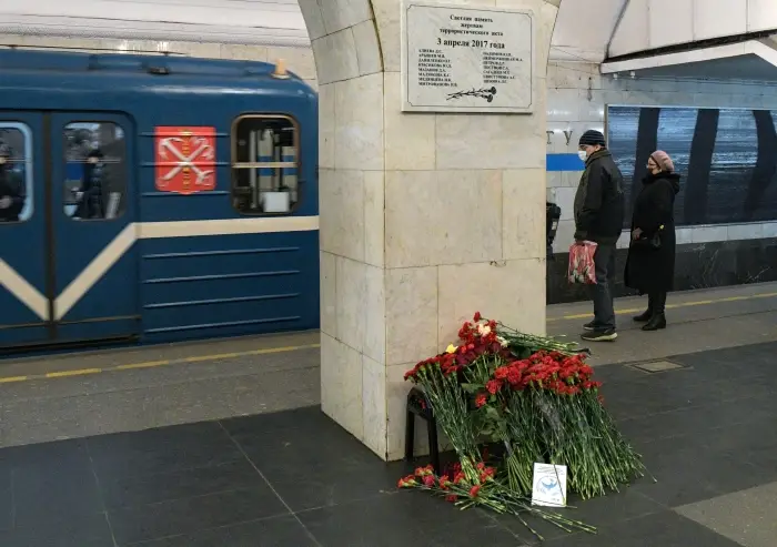 Петербург вспоминает жертв теракта в метро в 2017 году. Фото. © РИА Новости. Александр Гальперин
