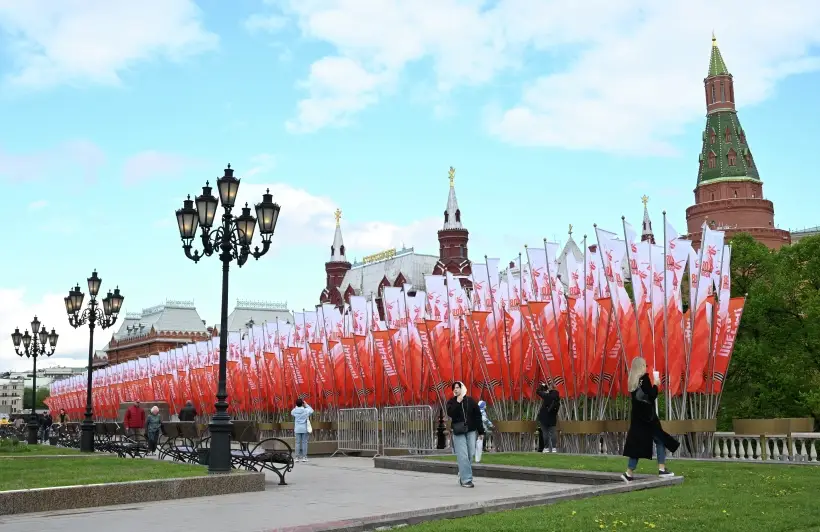 Допуск посетителей в московский Кремль будет прекращен 7-9 мая в связи с праздничными мероприятиями. Фото. © РИА Новости. Екатерина Чеснокова