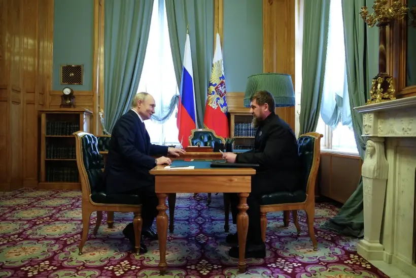 Путин встретился с Кадыровым, отметил его успехи в развитии Чечни. Фото. © РИА Новости. Александр Казаков