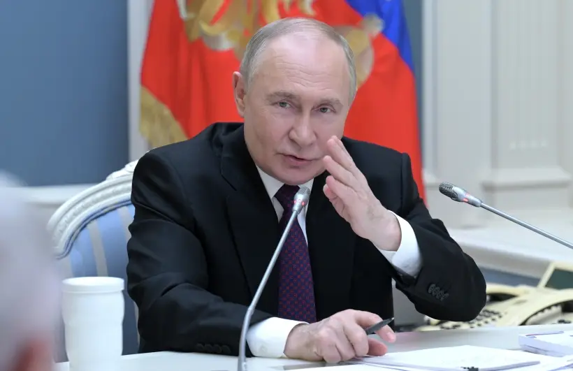 Путин в рамках подготовки к саммиту на Аляске провел совещание с членами высшего руководства РФ - Песков. Фото. © РИА Новости. Алексей Никольский