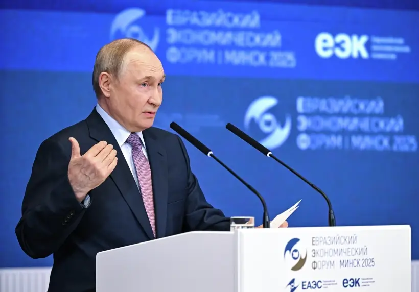 Путин высоко оценивает усилия Трампа на Ближнем Востоке и по украинской проблеме. Фото. © РИА Новости. Сергей Бобылев