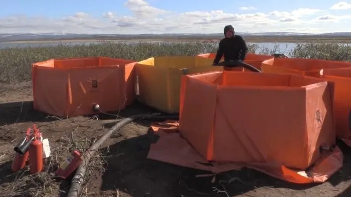 На месте разлива на норильской ТЭЦ-3 завершен сбор водно-топливной смеси