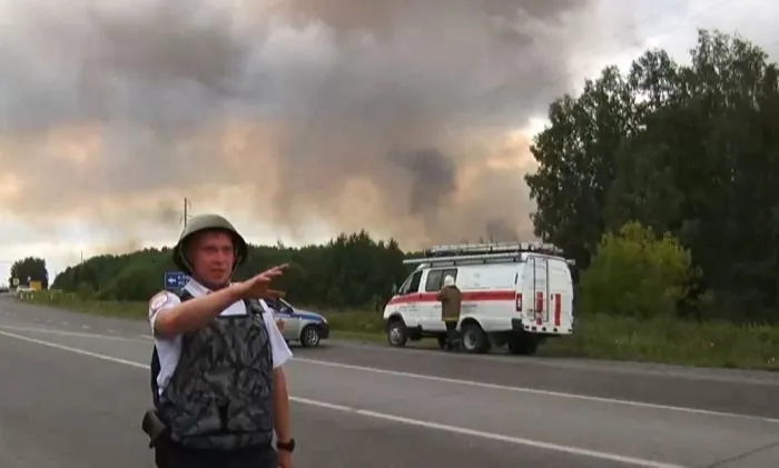 Склад боеприпасов горит под Рязанью