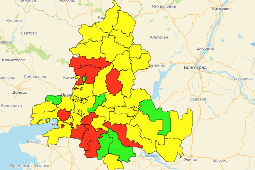 Более 10 муниципалитетов Ростовской области попали в "красную зону" по коронавирусу  - власти